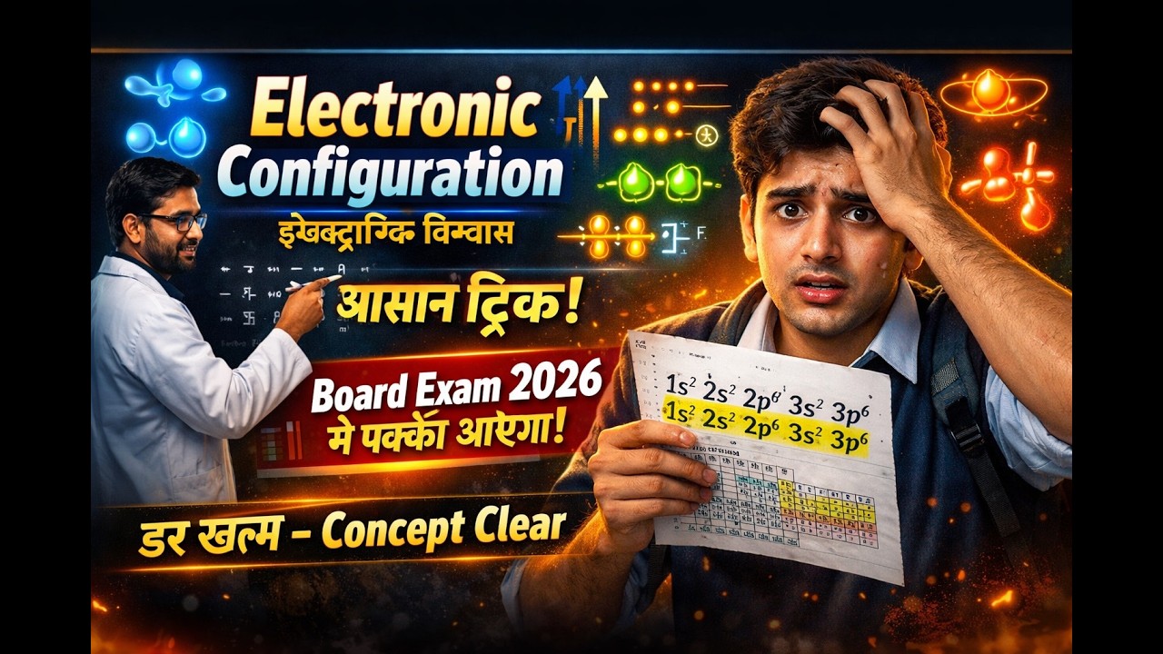 👉 Electronic Configuration Trick 😱 | 5 मिनट में पूरा Chapter | Board Exam 2026 Chemistry #chemistry