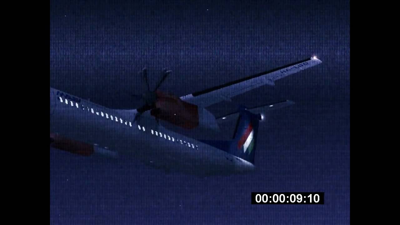 Malev Dash-8 Q400 Emergency Landing at Salzburg