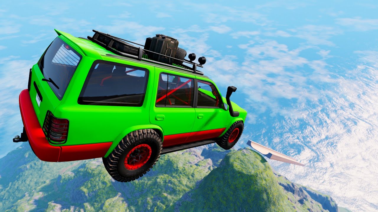Stair Jumps Down  Car Crashes Compilation in BeamNG Drvie #075  BeamNG drive
