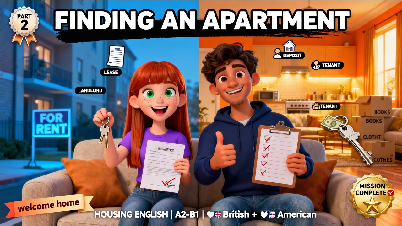 Apartment Hunting Complete Guide Part 2 | Housing English | Lease & Tenant Vocabulary
