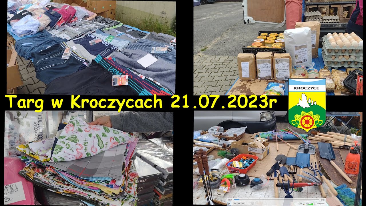 💰Targ Kroczyce 21.07.2023 spożywczy targ, ubrania, narzędzia, 1001 element&oacute;w, owoce, warzywa 💰
