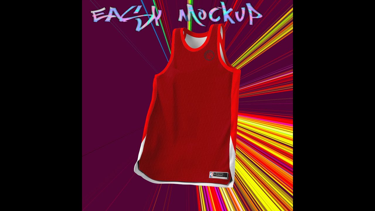 How to create a fabric pattern on nba jersey mockup - free download psd