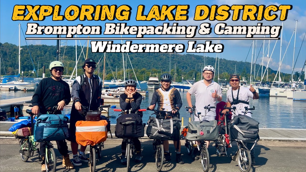 Brompton friends exploring, Windermare, Ambleside and camping in a rural place, Lake District