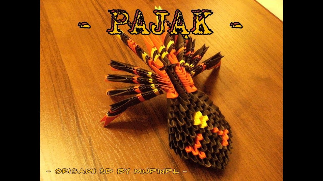 3d origami - straszny PAJĄK - instrukcja jak wykonać