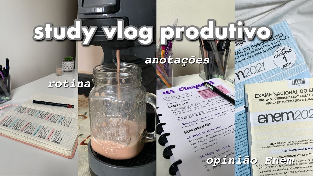 STUDY VLOG PRODUTIVO | Rotina, opinião Enem, estudando nas férias, motivação…