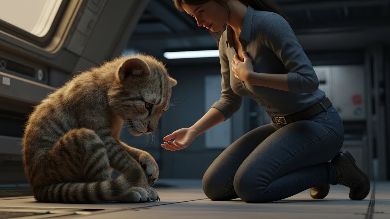 A Stray Cub Found Crying in a Human Area, Loved and Comforted by a Kind Woman.
