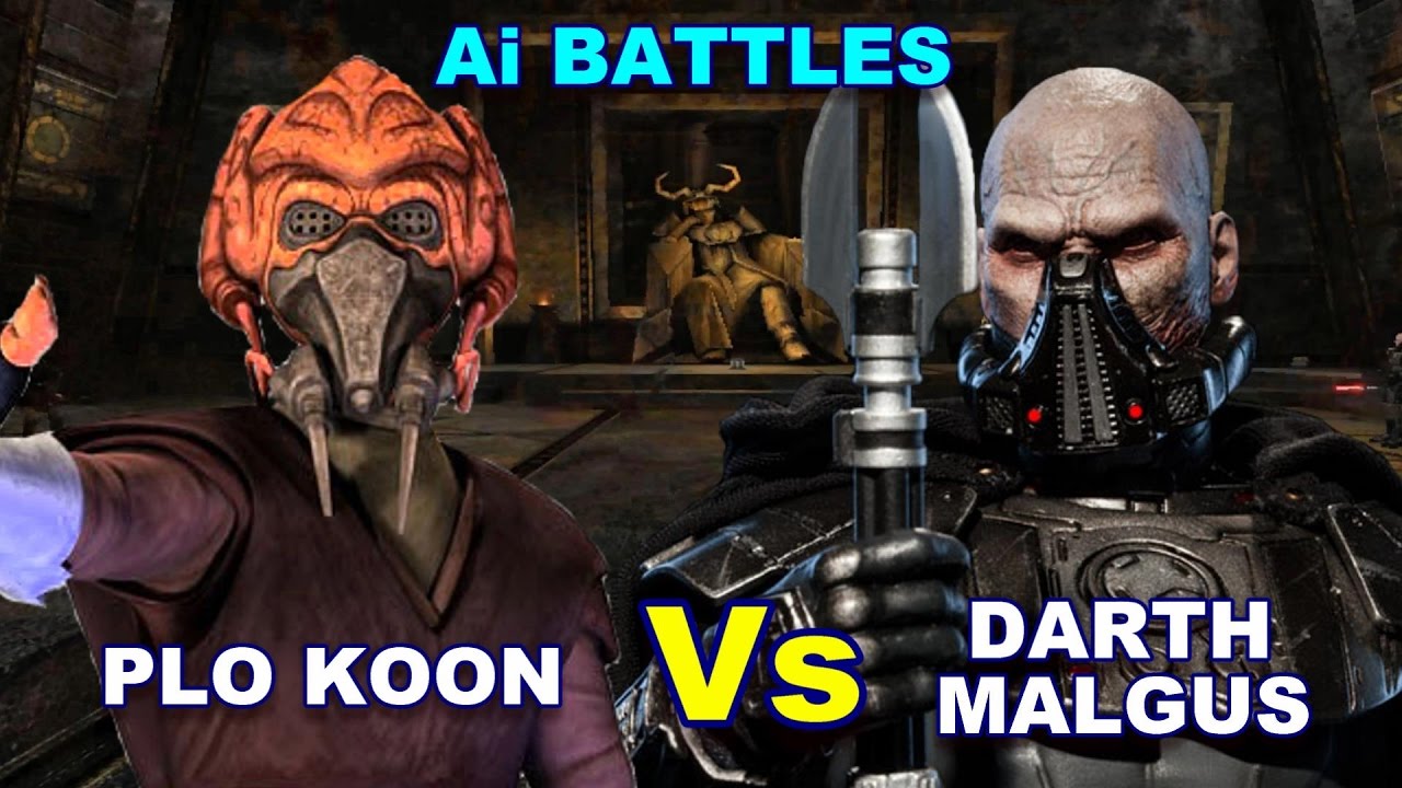 Ai Battles - Plo Koon vs Darth Malgus - Jedi Academy