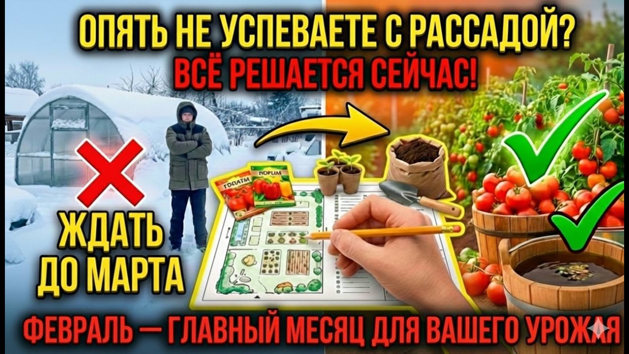 Не жди марта! Что ОБЯЗАТЕЛЬНО нужно сделать в феврале для большого урожая!