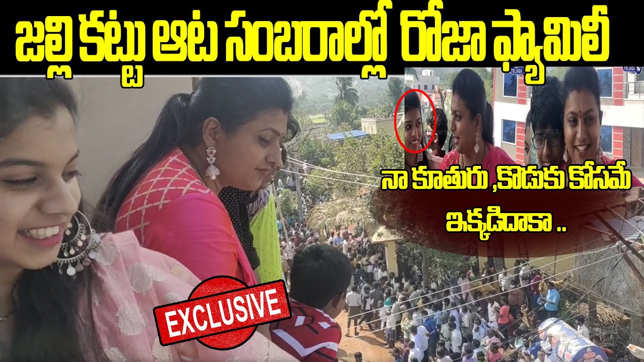 Nagari MLA Roja At Jallikattu Celebrations | Mla Roja About Her Son & Daughter | Top Telugu TV