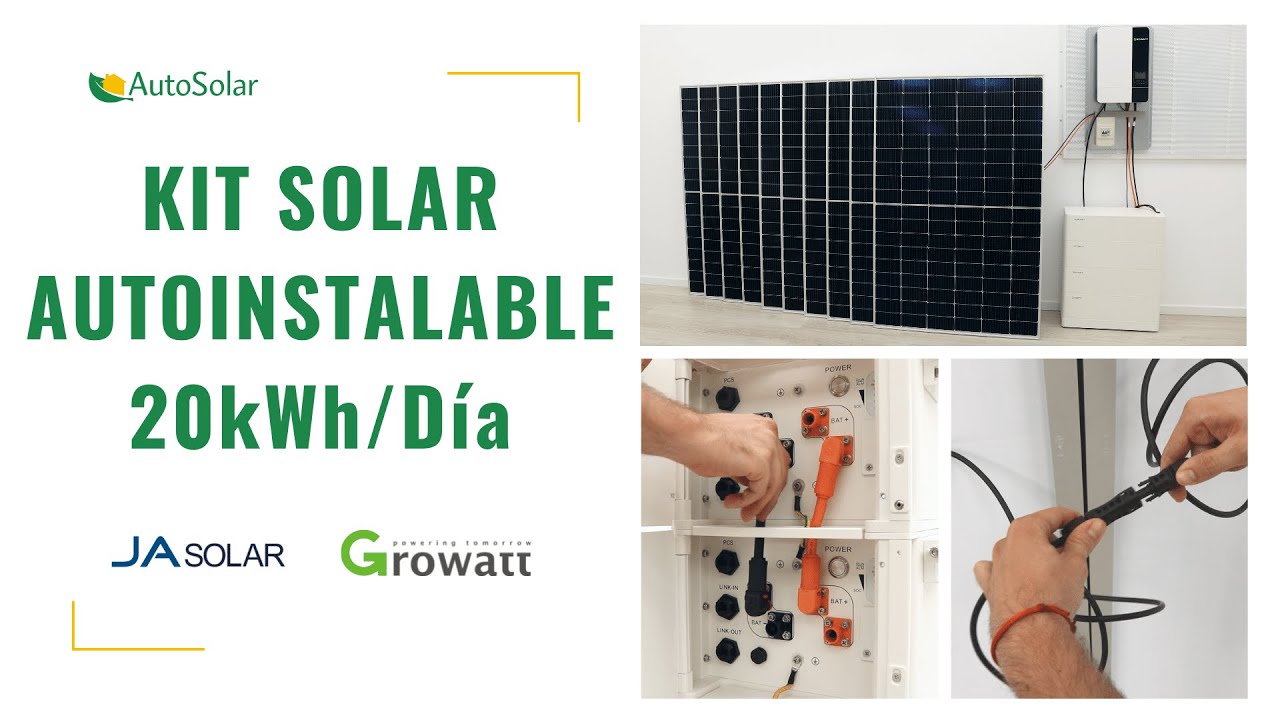 Kit solar autoinstalable con baterías de litio Growatt