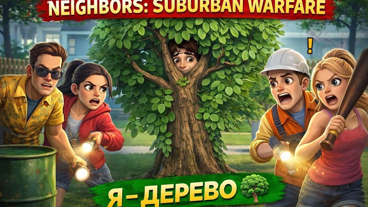 NEIGHBORS: SUBURBAN WARFARE | Я СХОВАВСЯ ВЕЛЕТЕНСЬКИМ ДЕРЕВОМ 🌳 І МЕНЕ НЕ ПОМІТИЛИ!