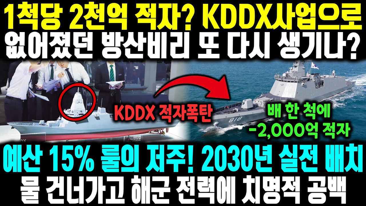 1척당 2천억 적자? KDDX사업으로 없어졌던 방산비리 또 다시 생기나? ㅣ 외산 원자재값 폭등했는데 옛날 가격에 만들라? 예산 15% 룰의 저주