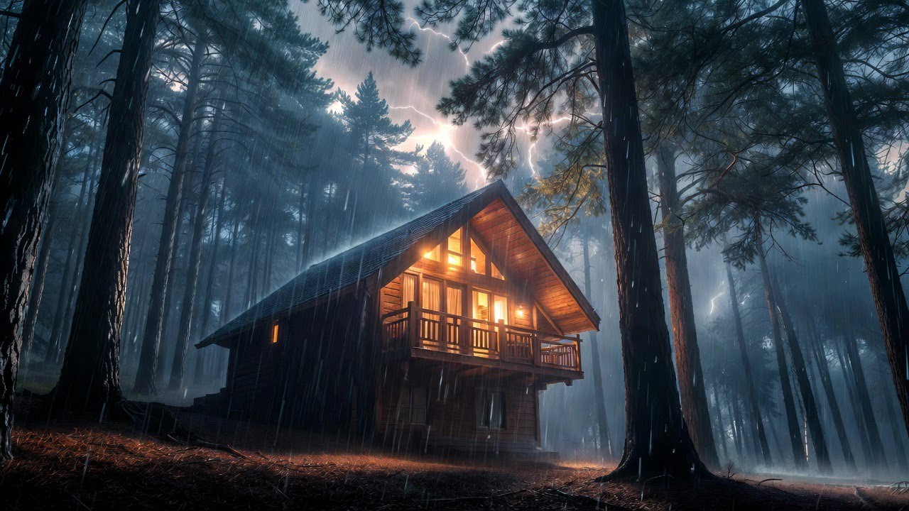 Heavy Rain an thunder White Noise for Deep Night Rest