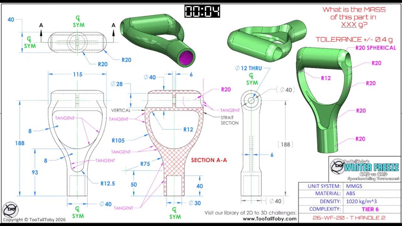 Freecad 1.1 Tutorial for TooTallTobys T-Handle, this gave me grey hairs.
