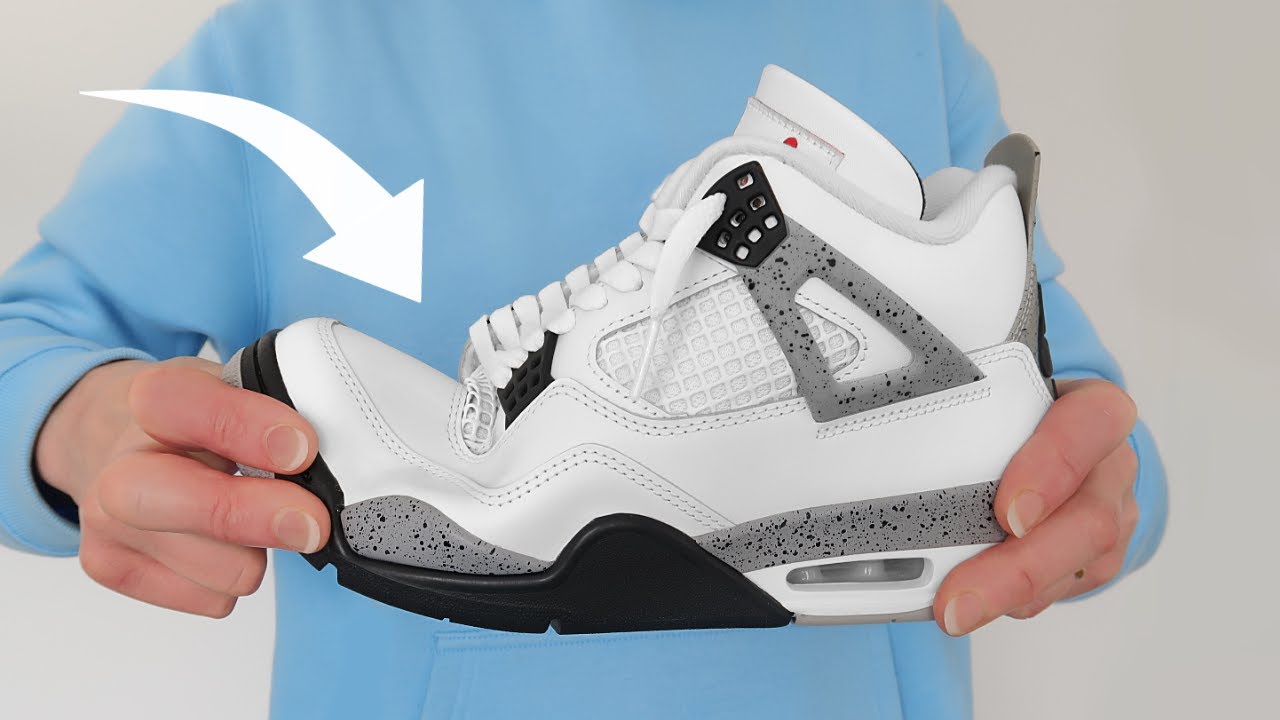 HOW TO PREVENT CREASES IN AIR JORDAN 4's | Featuring White Cement (BEST WAY!)