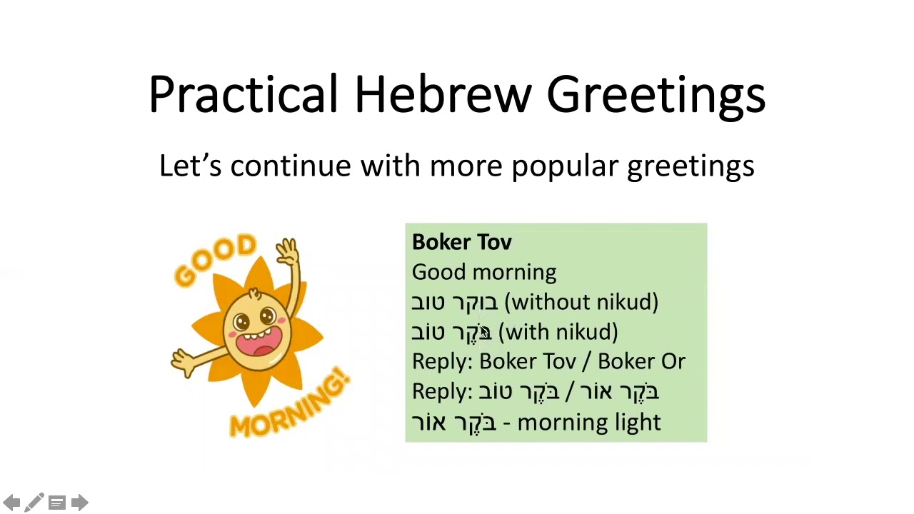 Practical Hebrew Greetings