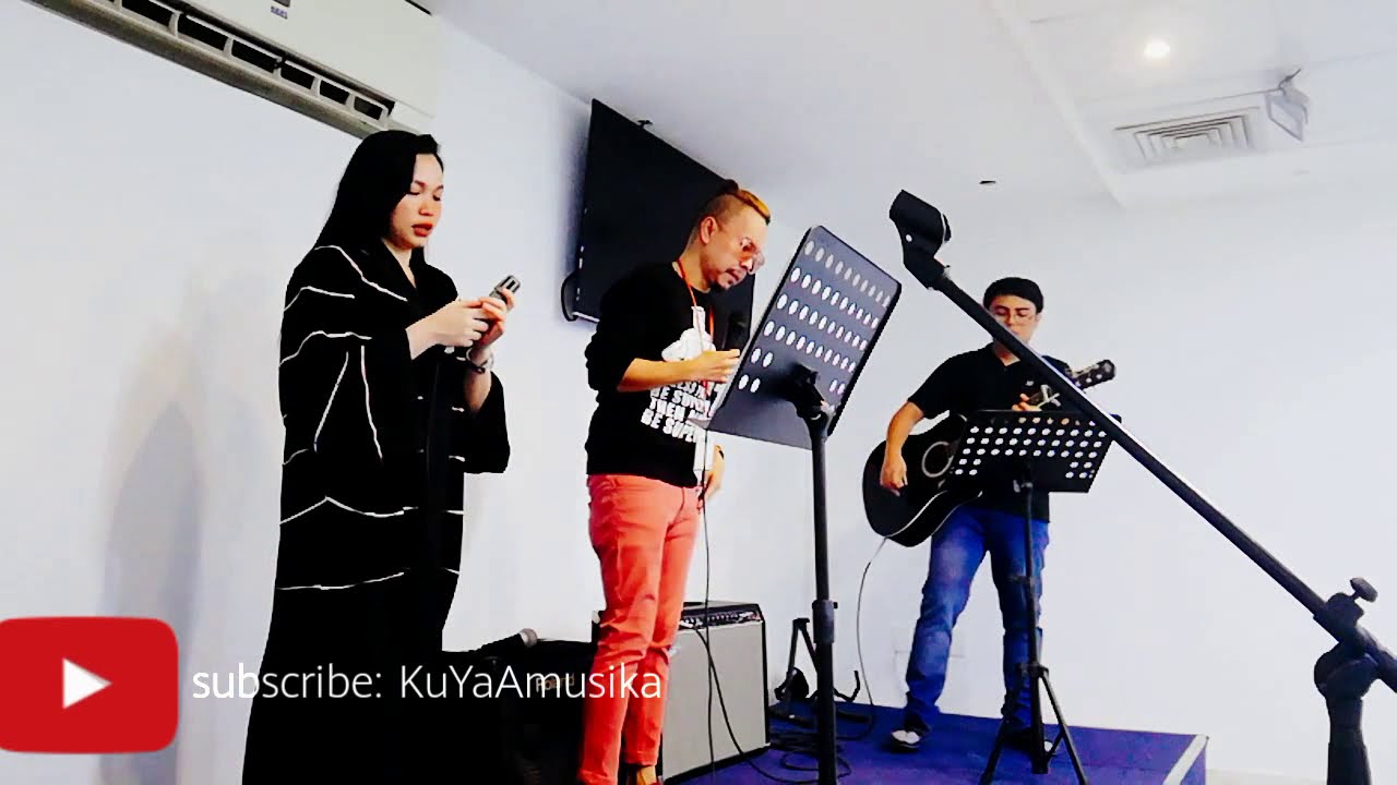 Worship during practice - the Lord Reigns cover with Ate Banizza and Kuya Jan Robert