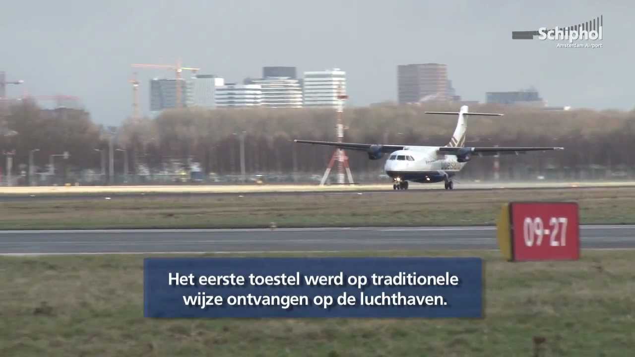 Blue Islands verwelkomd op Schiphol