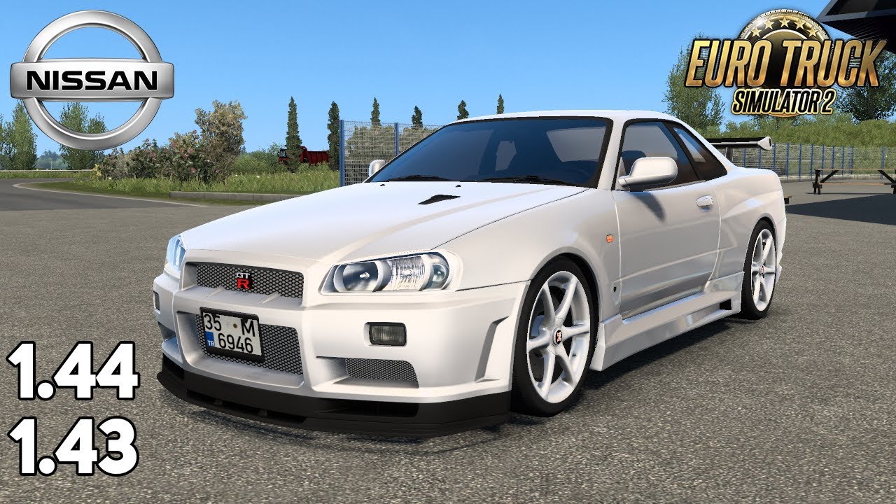 (ETS2 1.44-1.43) Nissan Skyline GTR R34 + Test Drive | ETS2 Car Mods