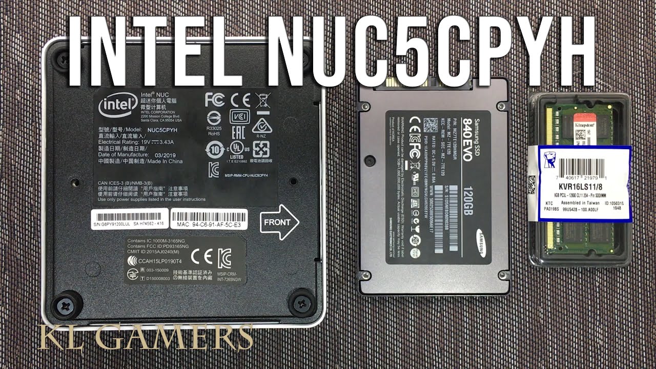 intel NUC5CPYH Mini PC NUC install Samsung 840 EVO 120GB and 8GB DDR3L RAM Detail Look