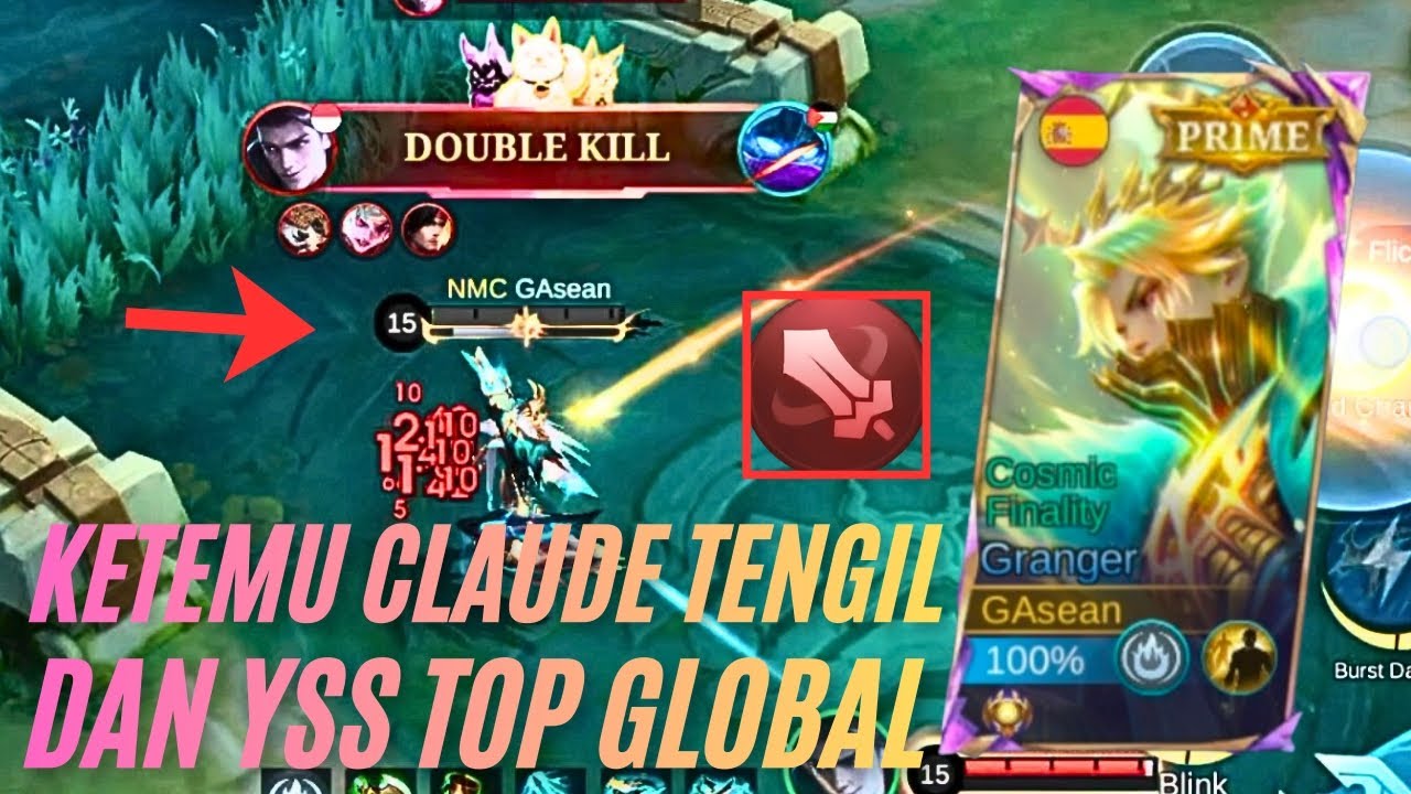 KETEMU TOP GLOBAL YSS & CLAUDE TENGIL!! GW MAININ MENTALNYA SAMPAI EMOSI BUAT NGINCAR GW!! - MLBB