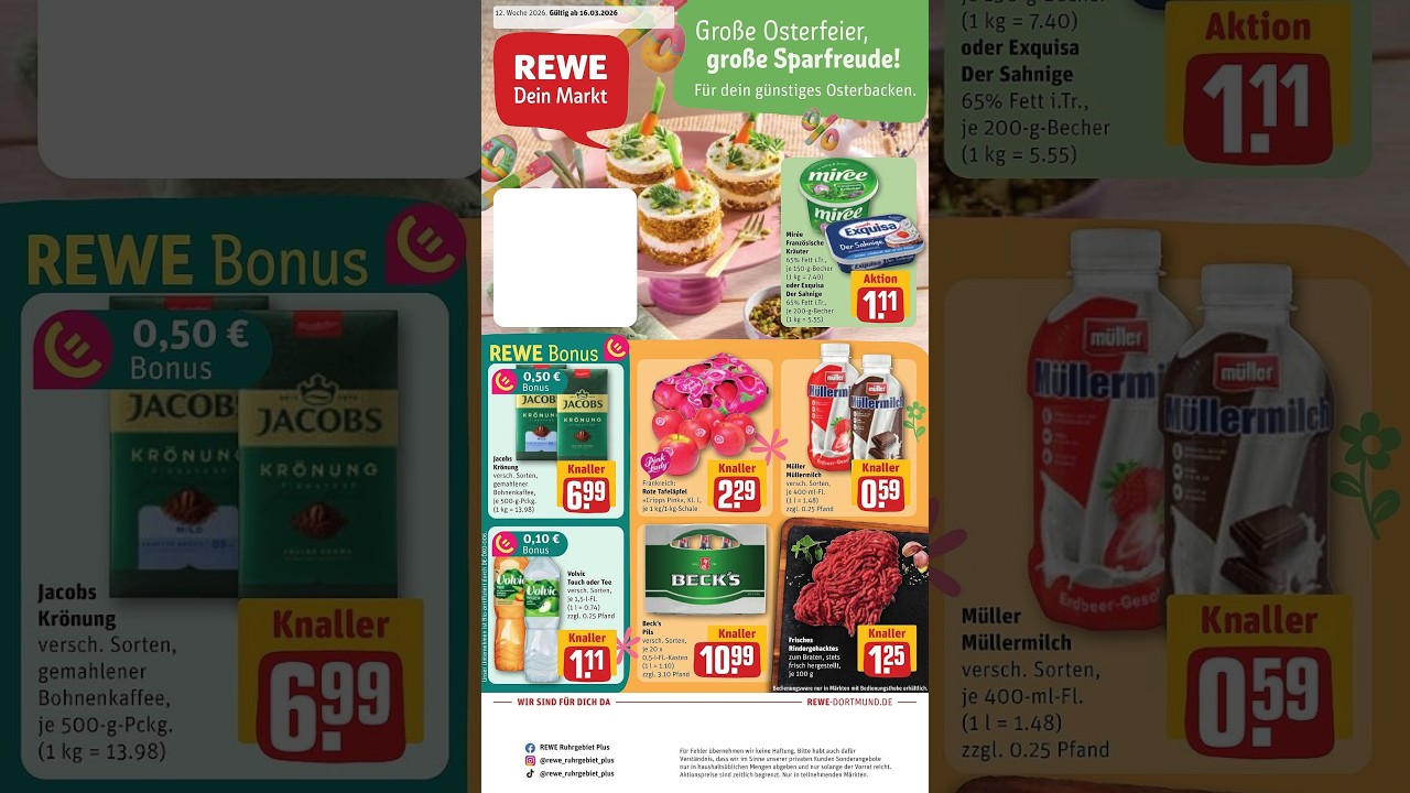 REWE Prospekt Angebote ab 16.03.2026