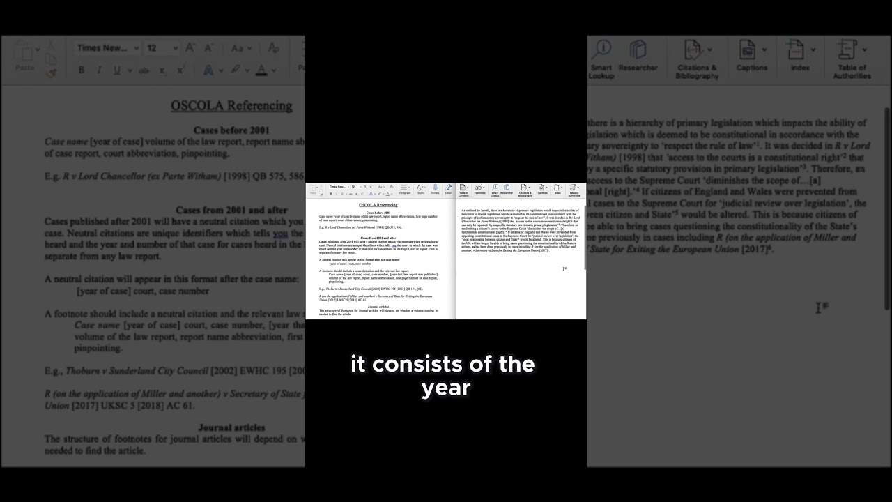 How to add footnotes for OSCOLA referencing
