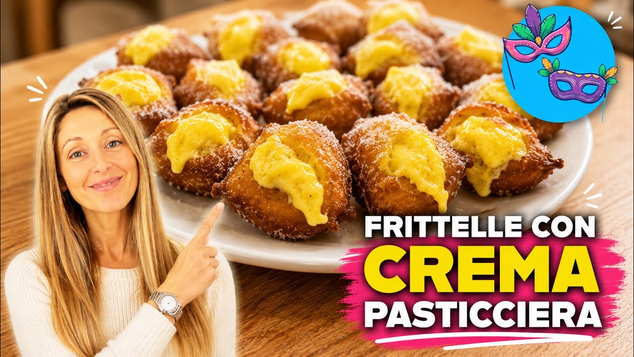 Frittelle con crema pasticciera | un dolcetto di carnevale 
