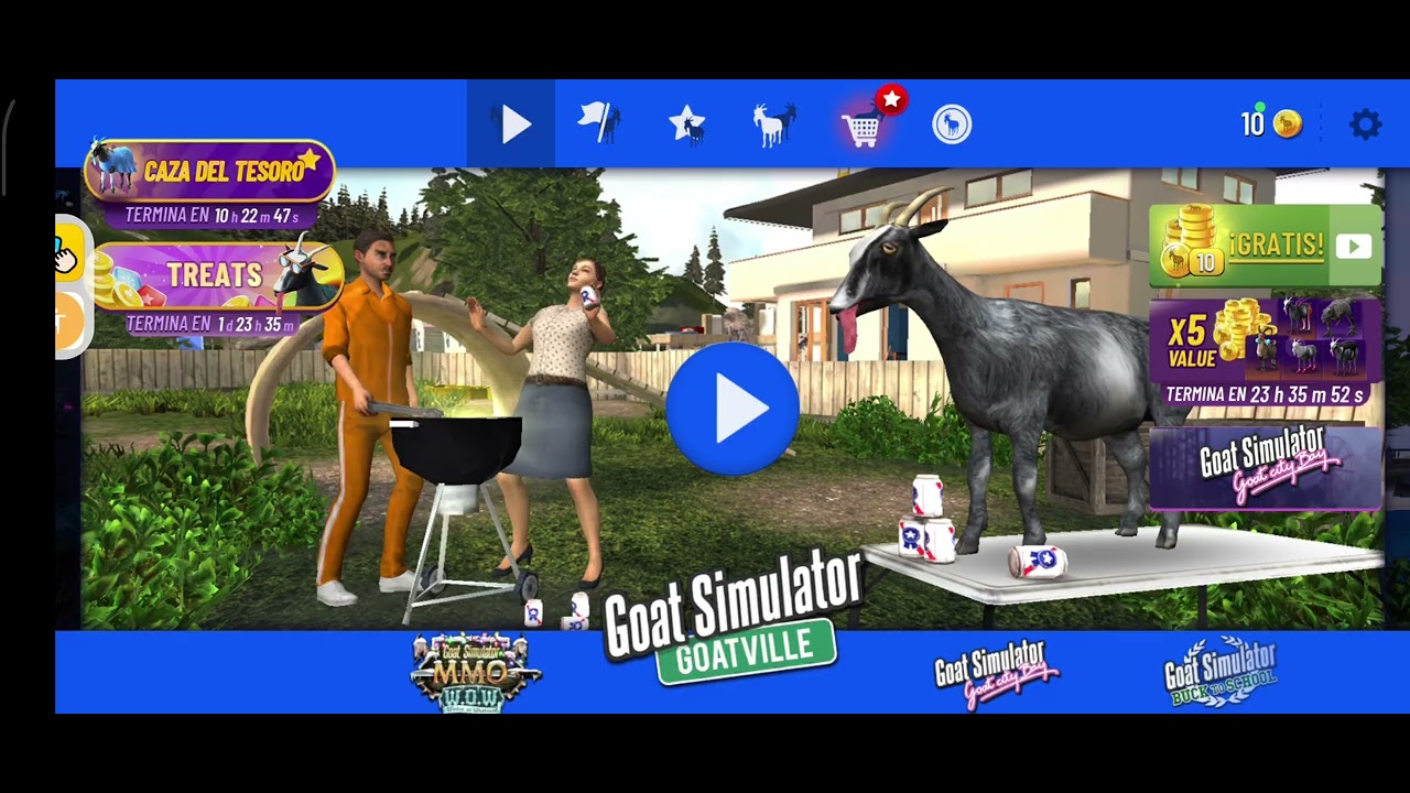 Jugando goat simulator(1)
