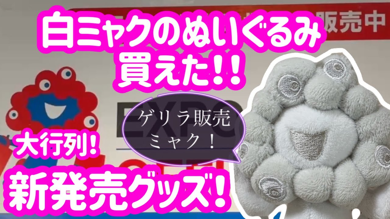 【緊急】突如販売！白ミャクミャクの可愛すぎるぬいぐるみがゲリラ販売で万博オフィシャルストアで買えたよ！