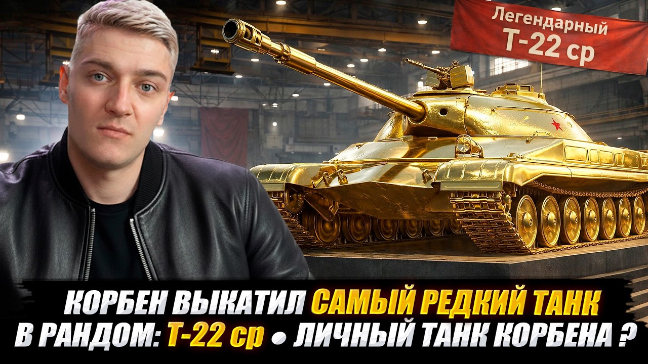 КОРБЕН ВЫКАТИЛ САМЫЙ РЕДКИЙ ТАНК В РАНДОМ: Т-22 ср 🔥ЛИЧНЫЙ ТАНК КОРБЕНА ?