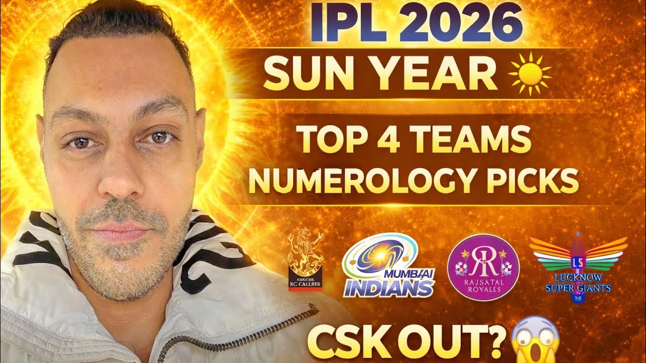 IPL 2026 Top 4 Teams Predictions 🔥 | Astrology & Numerology Analysis|CSK|RCB|MI|RR