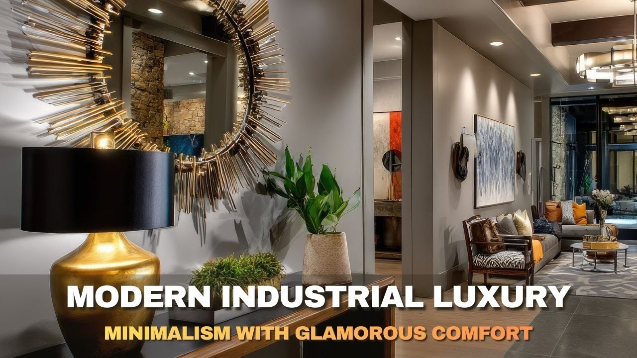 Elegant Industrial Interiors: Chic Minimalism Meets Luxe Comfort