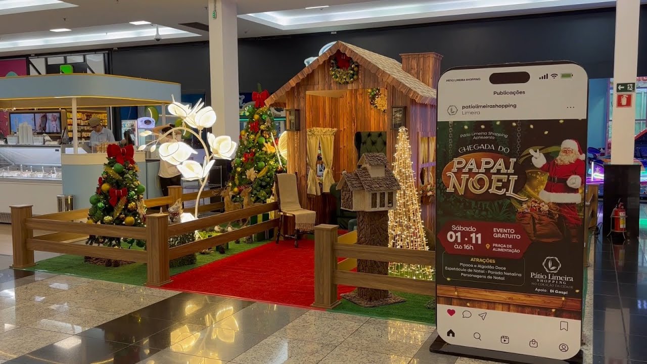 Papai Noel chega ao P&aacute;tio Limeira Shopping neste s&aacute;bado (1&ordm;)