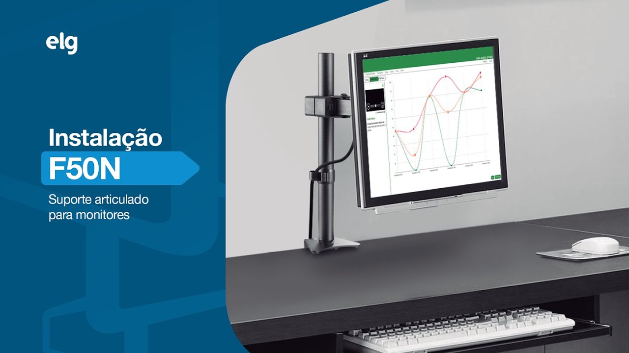 Como Instalar o Suporte de Mesa Articulado ELG F50N | Ideal para Monitores Ultrawide e LED