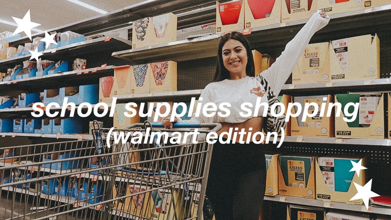 college school supplies shopping vlog + giveaway 2022 | walmart