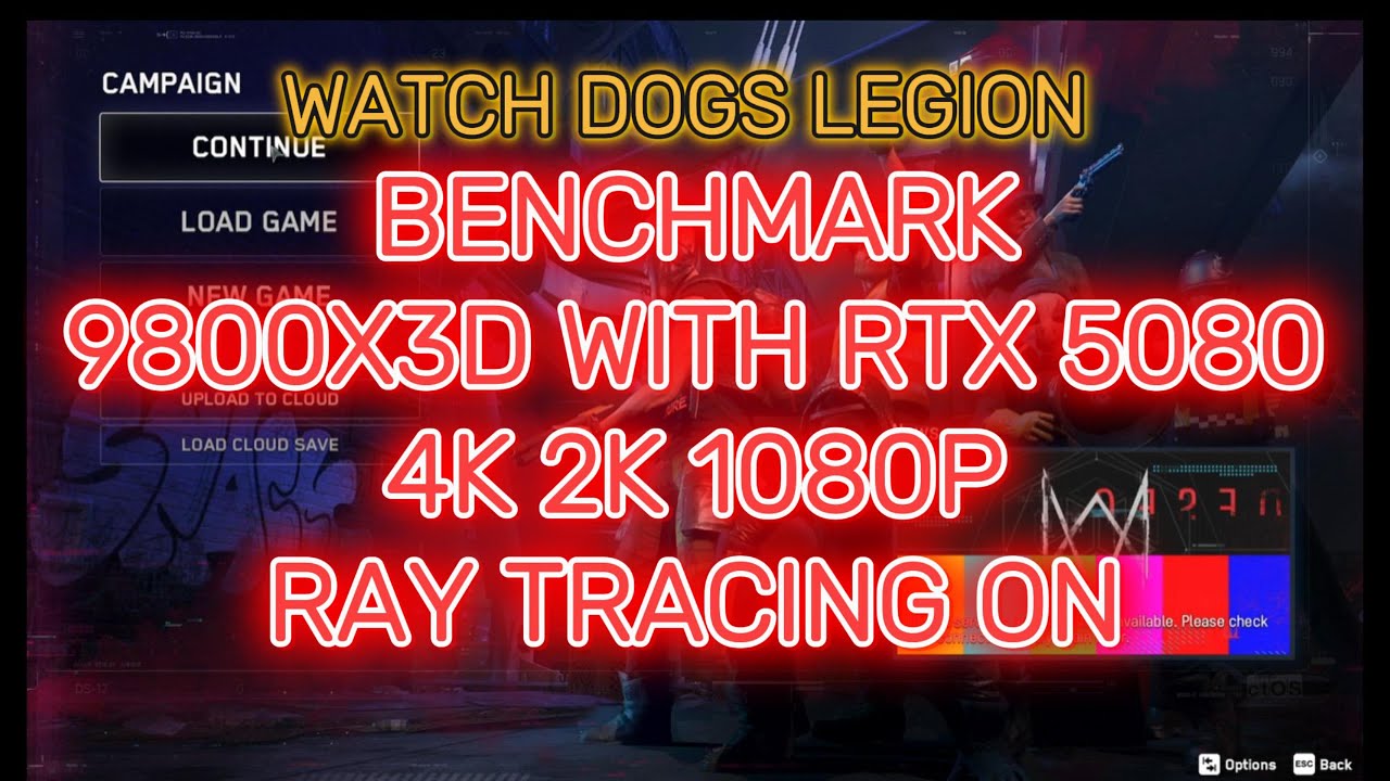 Watch dogs legon 9800x3d RTX 5080 benchmark