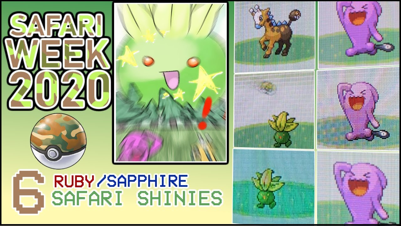 519 - 6 LIVE Shiny Pokemon in the Hoenn Safari Zone! Safari Week 2020 Compilation (Win or Fail?)