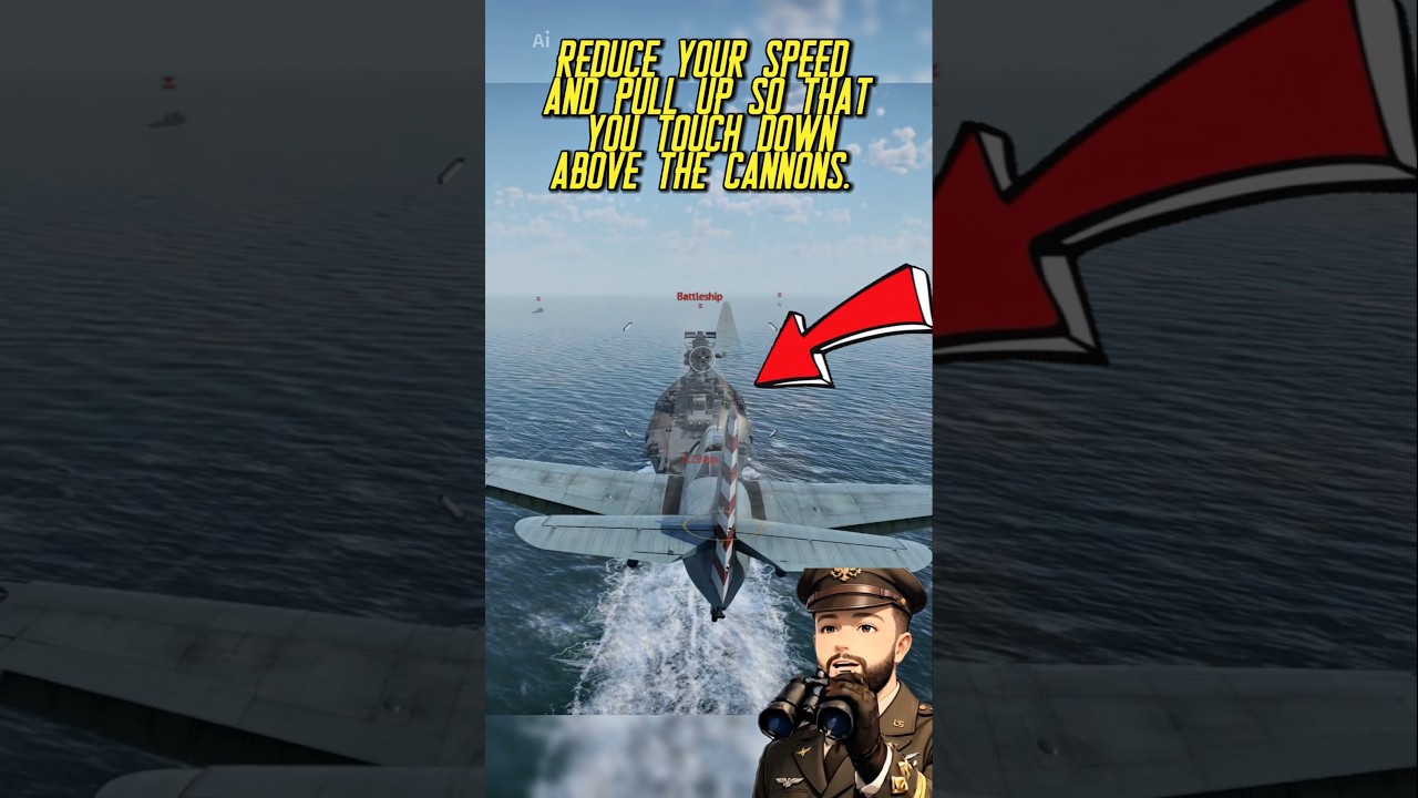 Как приземлиться на корабль Ямато??? #warthundershorts #landing