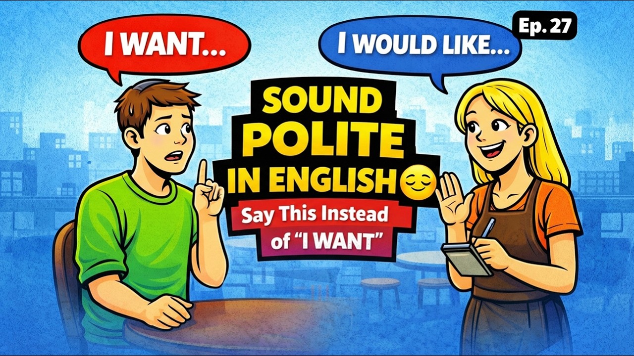 Sound Polite in English 😌 Say This Instead of “I Want.”