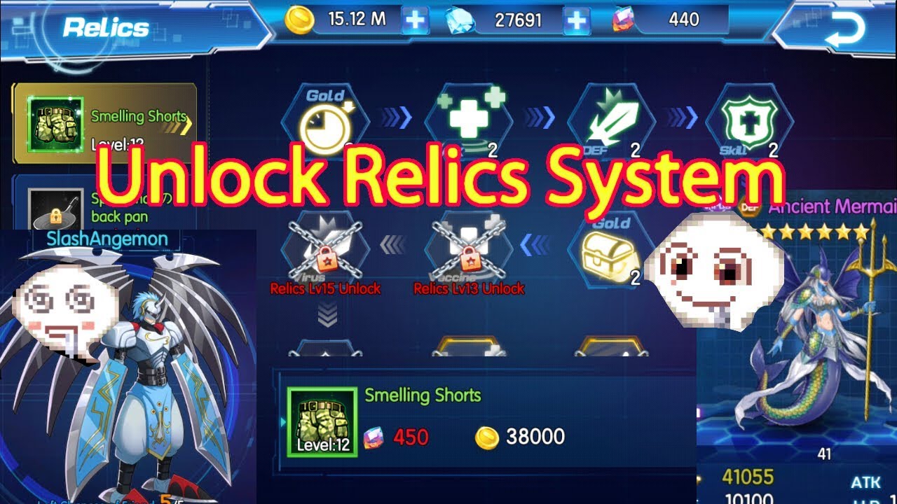 Digital World/Digital Master Digimon Unlock Relics System + Upgrade *7 Star's Mermaidmon