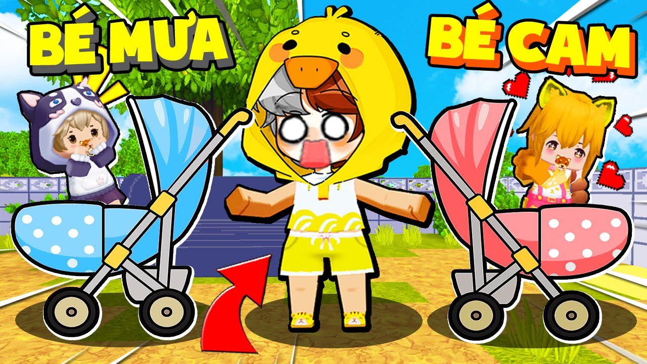 MRVIT THỬ THÁCH 24H NUÔI BÉ CAM VÀ BÉ MƯA TRONG MINI WORLD*1 NGÀY SỐNG CÙNG THÚ CƯNG CỦA HERO TEAM