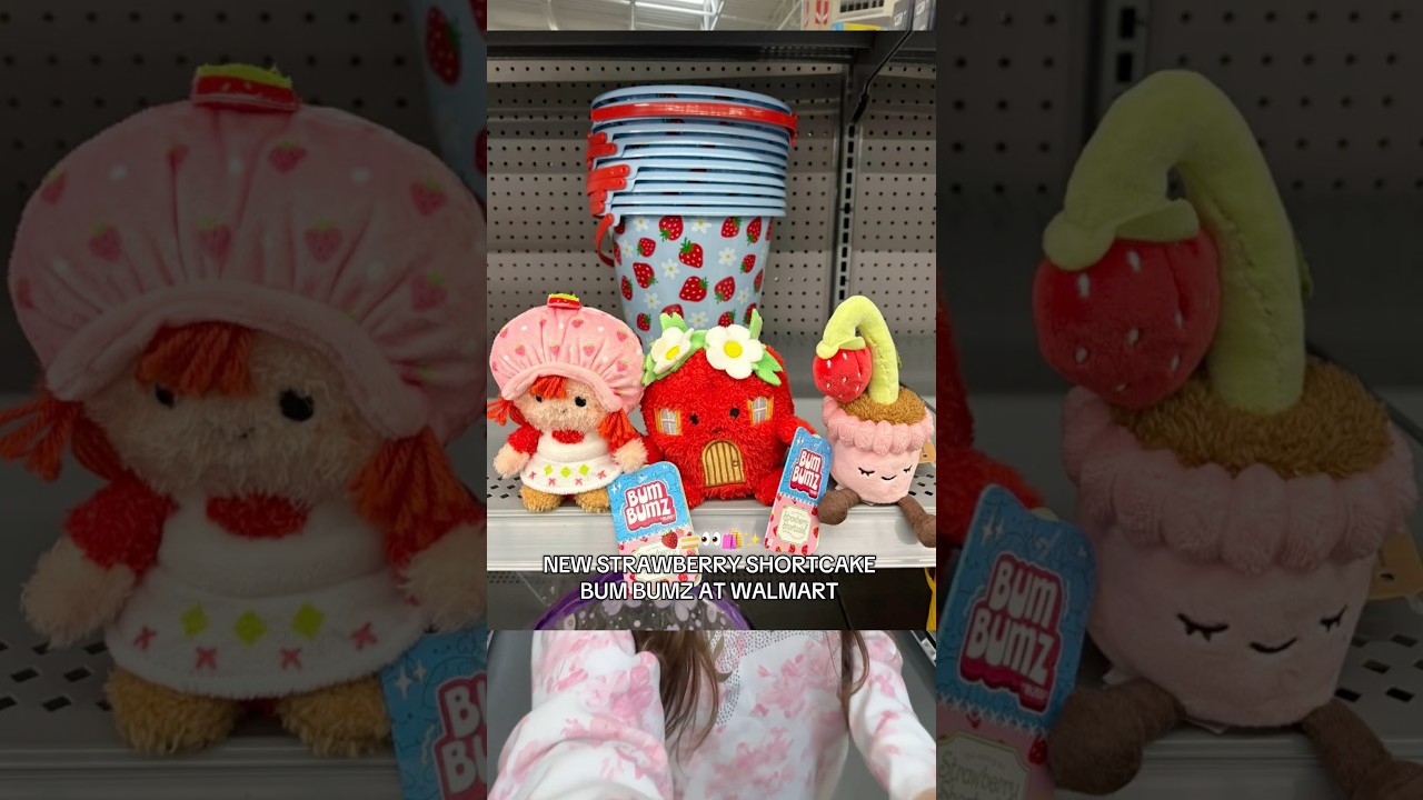 Why is it actually the cutest strawberry shortcake plushie ever🥹🍰❤️ #walmart #new #shopping