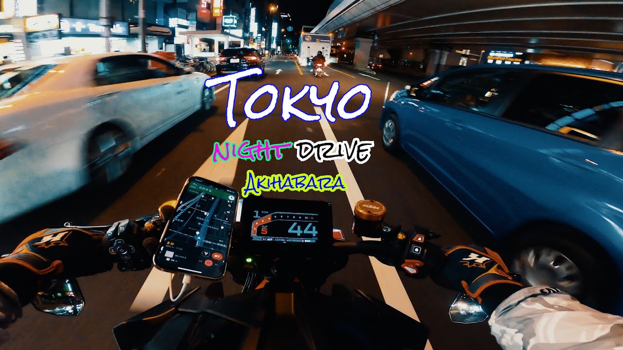 Tokyo Night Drive in Akihabara| KTM 1290 super duke R | AKRAPOVIC 【PURE SOUND】