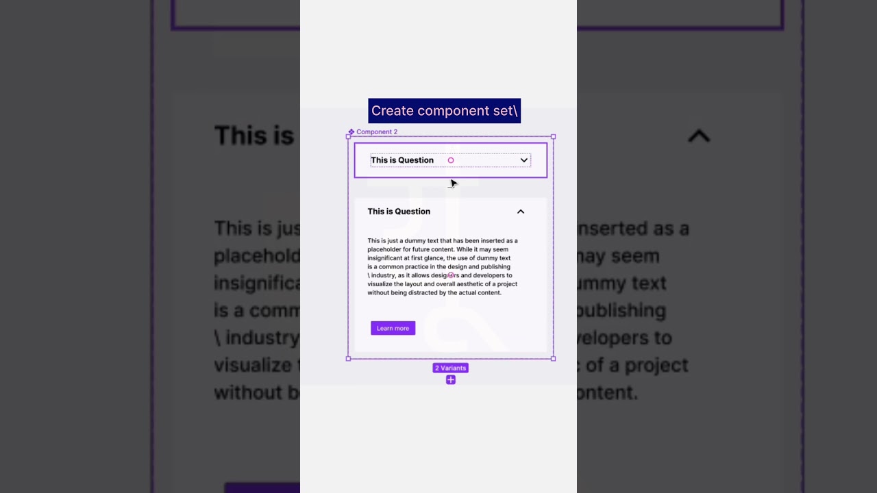 Creating Interactive Accordion in Figma #figmadesign #uidesign #uidesigner #uinspiration