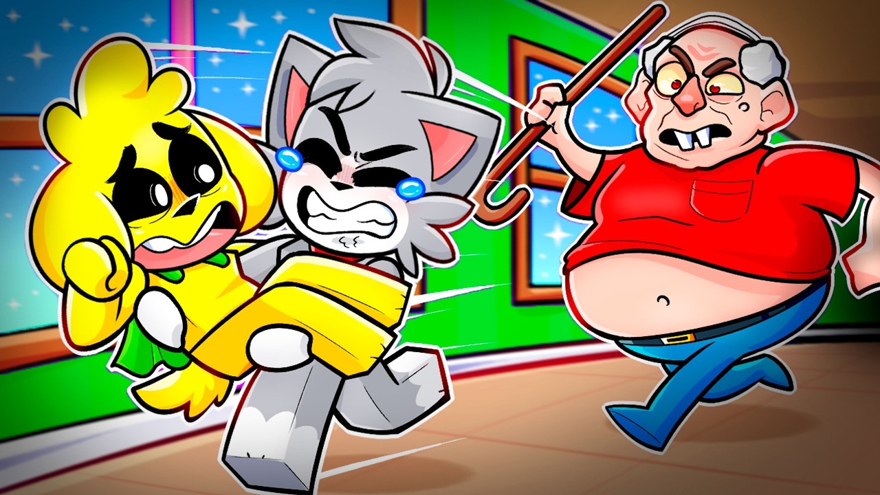 ¡ESCAPA del ABUELO MALVADO! 👺🏃‍♂️💨 Nos quiere Patear 😭🦵 MIKECRACK ROBLOX #51