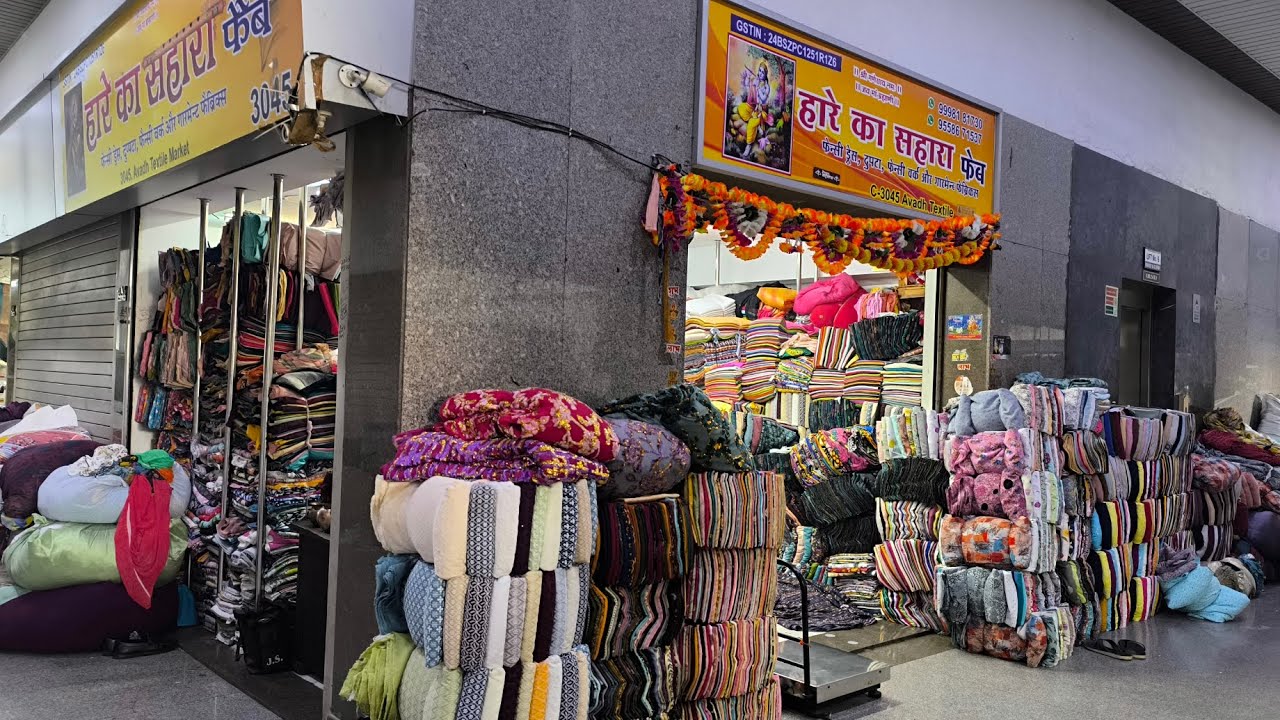 कुर्ती दुप्पटा जॉर्जेट प्रिंट कटपीस surat market print cottan jaan