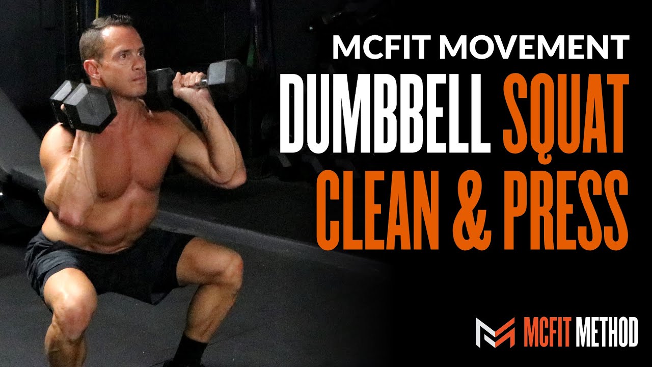 Приседания, жим и тяга гантелей — движение дня от McFit