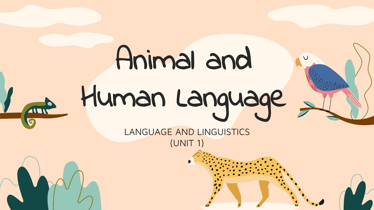 ANIMAL AND HUMAN LANGUAGE IN TAMIL + NOTES | UNIT 1 | LANGUAGE AND LINGUISTICS | BA ENGLISH