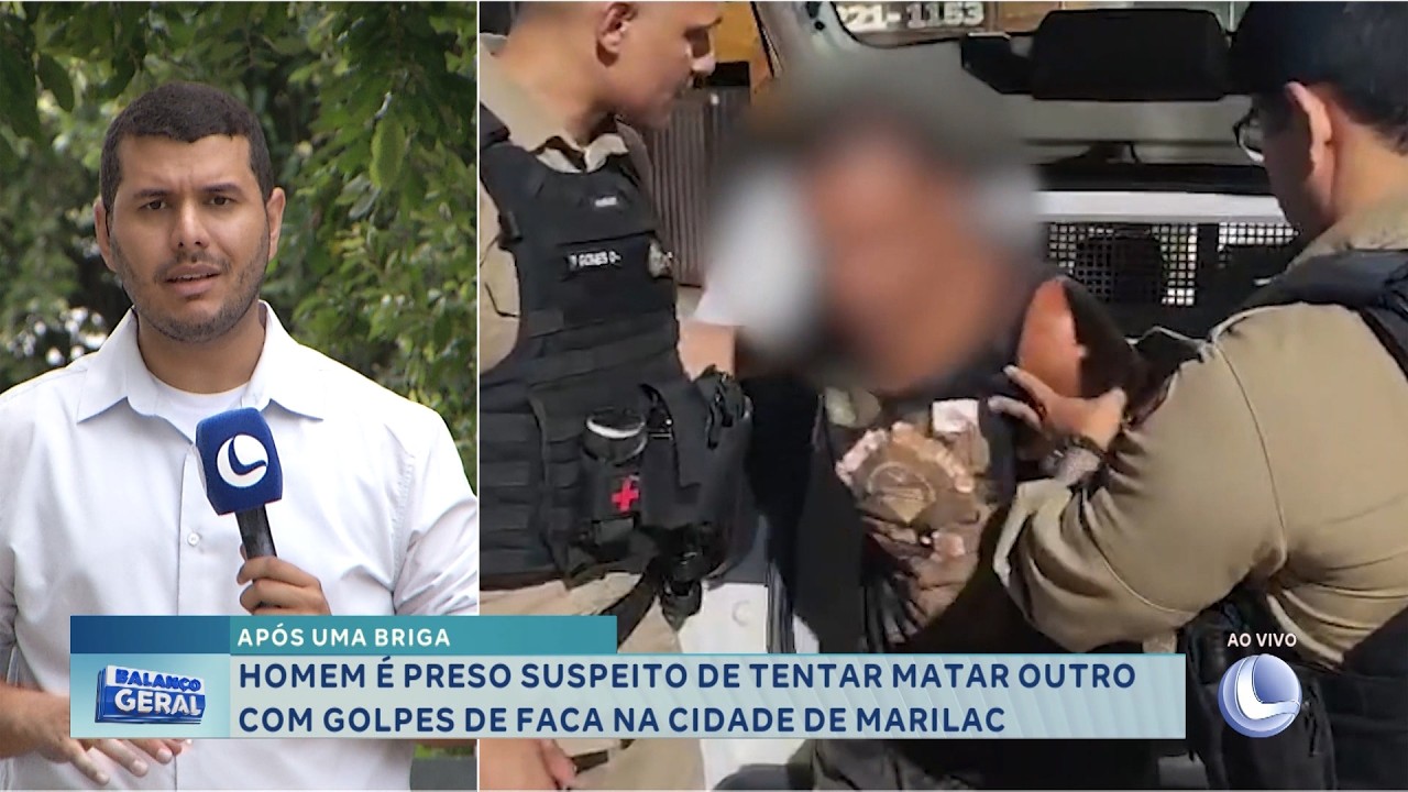 Após briga: Homem é preso suspeito de tentar matar outro com golpes de faca na cidade de Marilac.